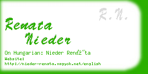 renata nieder business card